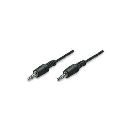 Cable De Audio 3.5Mm Manhattan Estereo M-M 1.8M Color Negro 334594