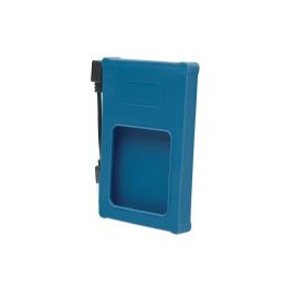 Gabinete Para Hdd Manhattan 2.5 Sata Usb V2.0 Silicon Azul 130110