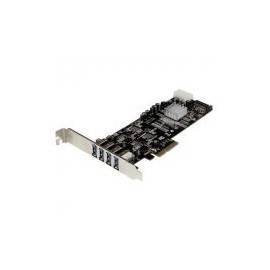Tarjeta Pcie 4Ptos Usb3.0 Fuente Sata Molex Uasp  Startech Pexusb3S42V