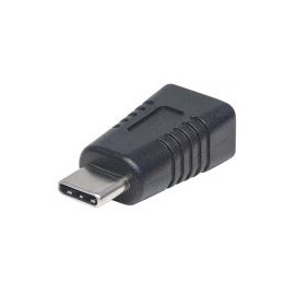 Adaptador Manhattan Micro Usb A Usb C Negro 354660