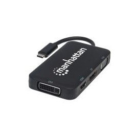 Adaptador Manhattan Usb C A Displayport/Dvi/Vga/Hdmi Negro 152600