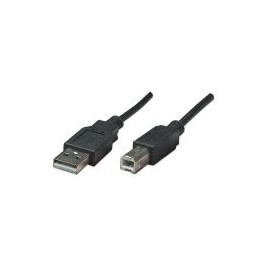 Cable Manhattan Usb A-Usb B .5 Metros Negro 374507