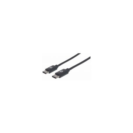 Cable Usb Manhattan Usb 3.0 Macho 1 Metro Negro 353342