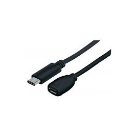 Cable Manhattan Usb C Macho A Micro Usb B Hembra 15 Cm Negro 353335