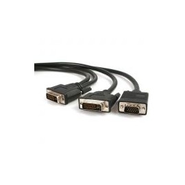 Cable 1.8M Divisor Dvi-I Macho  A Dvi-D Y Vga Hd15 Startech Dvivgaymm6