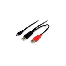 Cable 1.8M Usb Y P/Discos Extern 2X Usba A 1Xminib Startech Usb2Habmy6