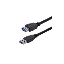 Cable 1M Macho A Hembra Usb3.0A Negro Extensor  Startech Usb3Sext1Mbk