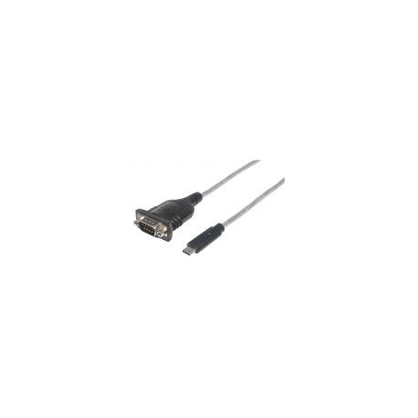Cable Adaptador Manhattan Usb-C A Db9 Rs232 45Cm 151566
