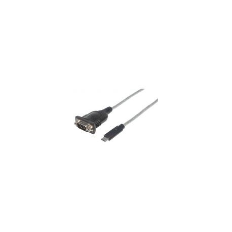 Cable Adaptador Manhattan Usb-C A Serial Db9 Rs232 45Cm 151283
