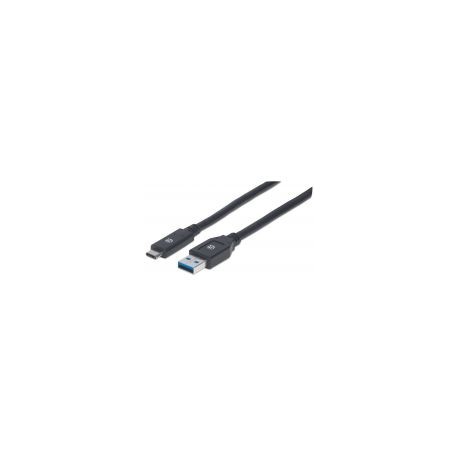Cable Usb Manhattan Tipo C 3.0 Mts Negro V3.1 Gen1 354981