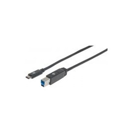 Cable Usb Manhattan Tipo C - B Macho 2.0 Mts Negro V3.1 Gen2 354998