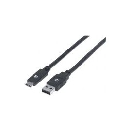 Cable Usb Manhattan Tipo C - A Macho 2.0 Mts Negro V3.1 Gen1 354974