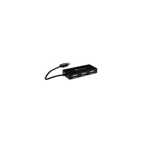 Hub Usb Techzone Tz17Hub02 Usb Color Negro De 4 Puertos