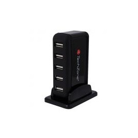 Hub Concentrador Usb 2.0 Techzone 7 Puertos Usb A Cable Alimentacion