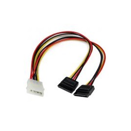 Adaptador 0.3M Divisor Molex 4 Pines 2X Sata  Startech Pyo2Lp4Sata