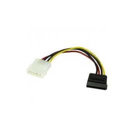Cable 15Cm Poder Molex Lp4 4Pines A Sata 15Pines  Startech Satapowadap
