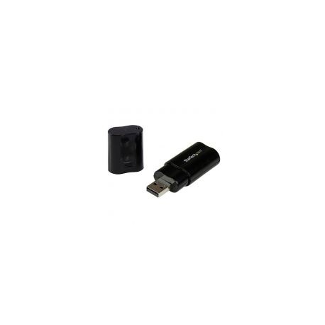 Tarjeta De Sonido Estereo Usb   Externa  Negro  Startech Icusbaudiob