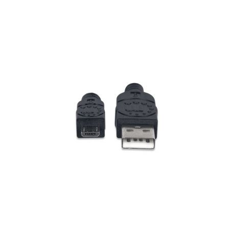Cable Manhattan Usb A Macho - Micro B Macho 0.5M Negro 393867