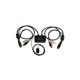 Switch Kvm 2 Ptos  Hdmi Usb Audio Con Cables  Startech Sv211Hdua