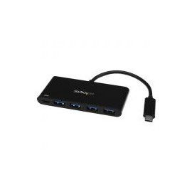 Hub Usb 3.0 Startech 4 Puertos 5000 Mbit/S Negro Hb30C4Afpd