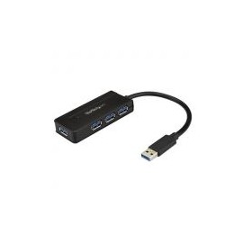 Hub Usb 3.0 Startech St4300Mini De 4 Puertos 5000Mbit/S Negro