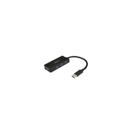 Hub Usb 3.0 Startech St4300Mini De 4 Puertos 5000Mbit/S Negro