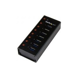 Hub Startech Usb 3.0 7 Puertos 5000 Mbit/S Negro St7300U3M