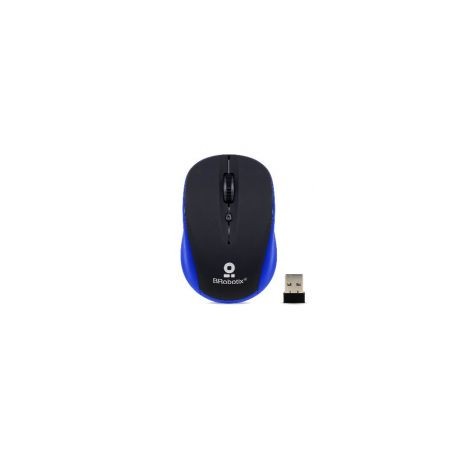 Mouse Brobotix Optico Inalambrico Usb 1600Dpi Negro Azul 963142