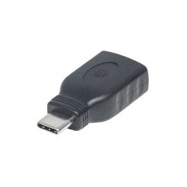Adaptador Manhattan Usb C Macho A Usb A Hembra Negro 354646