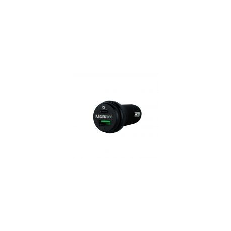 Cargador De Auto Mobifree Usb A Y Usb Tipo C Negro Mb-923330