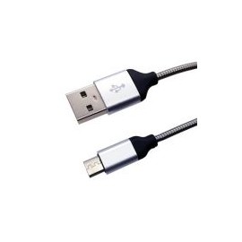 Cargador Micro Usb Brobotix 183101 Micro Usb - Usb Color Gris Metalico