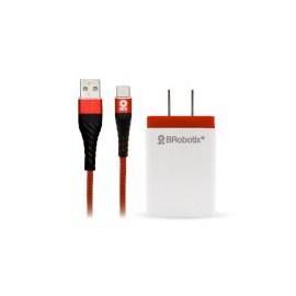 Cargador Brobotix Usb Tipo C Carga Rapida Rojo 963318