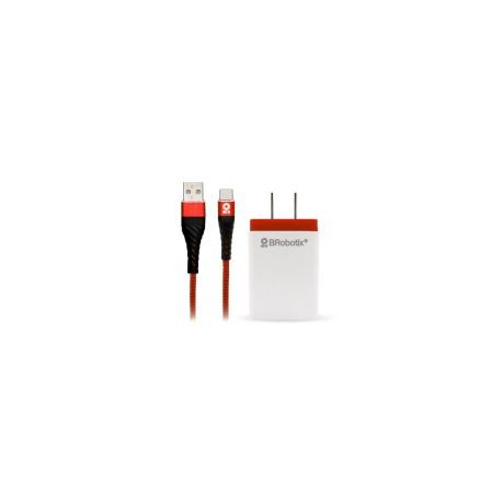Cargador Brobotix Usb Tipo C Carga Rapida Rojo 963318