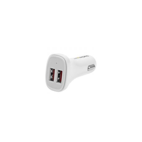Cargador De Coche Usb De Dos Puertos 24W 12V Blanco
