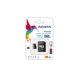Memoria Micro Sdhc Adata 32 Gb C/Adaptador Cl10 (Ausdh32Guicl10-Ra1)