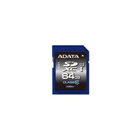 Memoria Sd Adata Premier Sdxc Clase 10 - 64 Gb, Azul