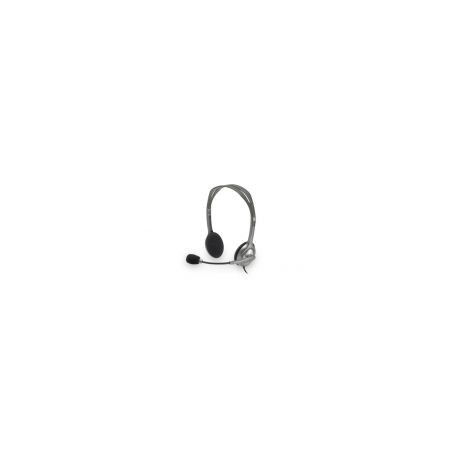 Diadema Logitech H111 Stereo Con Microfono Gris 3.5 (981-000612)