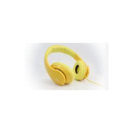 Diadema Vorago Alta Fidelidad Hp-204 Amarillo Cable Plano Manos Libre