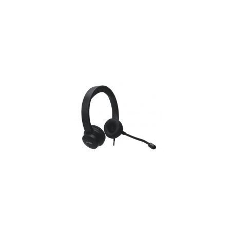 Audifonos Con Microfono Acteck Sf10 Alambrico Usb Negro Ac-932233