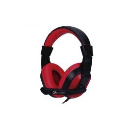 Diadema Getttech Con Microfono Rojo-Negro 3.5Mm Stream Gh-2100