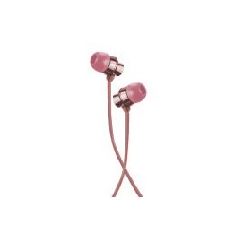 Audifonos Acteck In-Ear Con Microfono Metalicos Color Rosa Mb-02016