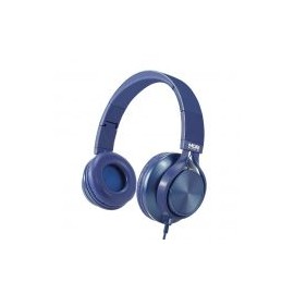 Audifonos Acteck On-Ear Con Microfono Metalicos Azul Mb-02013