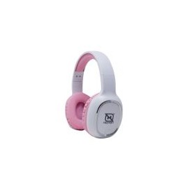 Diadema Inalambrica Necnon Nbh-04 Pro Bluetooth 3.5Mm Con Microfono Rosa Y Blanco