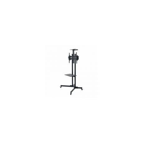 Soporte De Piso Manhattan De Carrito Para Pantalla 32" A 65" Hasta 55Kg Negro 462174