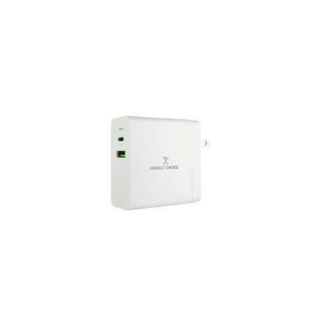 Cargador De Pared Perfect Choice Usb Y Tipo C Blanco Pc-240396