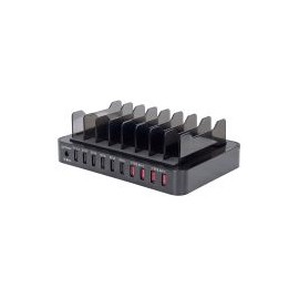 Estacion De Carga Manhattan Para 10 Dispositivos Usb 180009