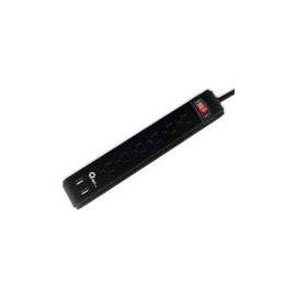 Barra Multicontacto Pinyao Qian 6 Contactos Sup Picos + 2 Usb (En260)