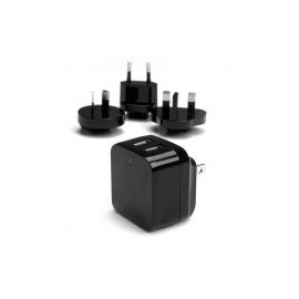 Cargador De Pared Startech.Com Usb 2 Puertos 1A / 2.4A Negro Usb2Pacbk