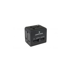 Adaptador Conectores Para Viaje 2 Puertos Usb Perfect Choice Pc-240341