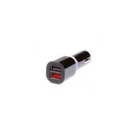 Cargador Para Auto Grixx Carga Rapida 2X Usb Negro Grocfchdusb01